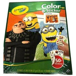Crayola Despicable Me 3 Color & Sticker Book With 50+ Stickers 32 Page